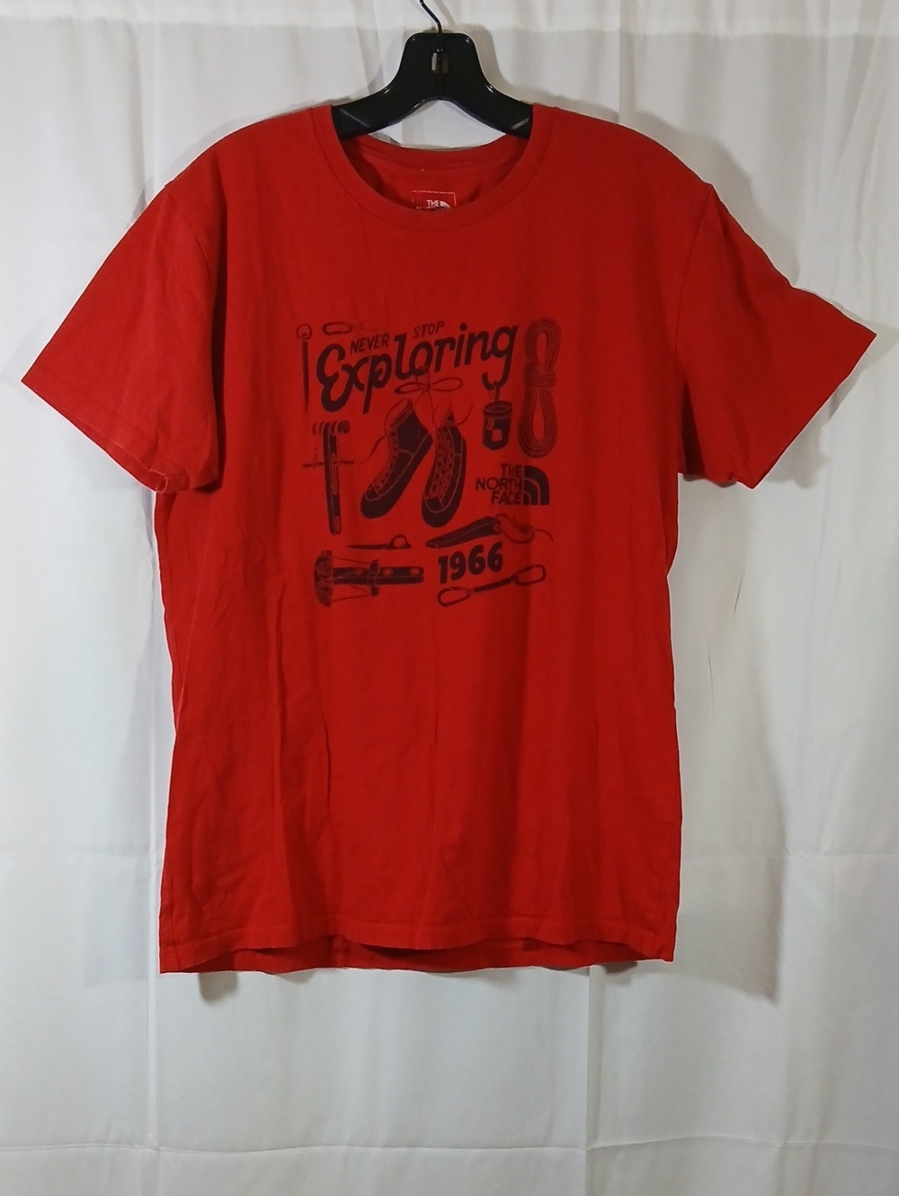 The North Face Mens Medium Red  Graphic T-shirt Never Stop Exploring 1966